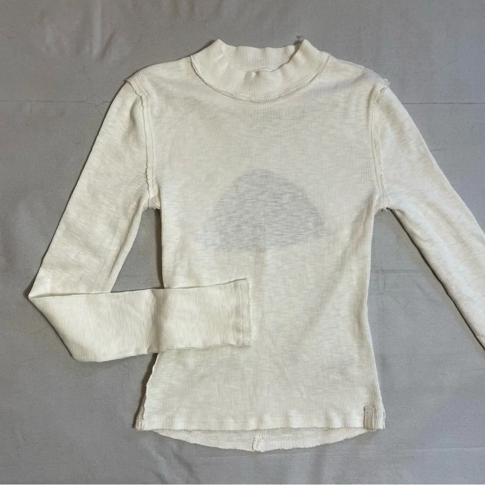 New Free People Ivory Cotton Distant Sun Tee Size XS
